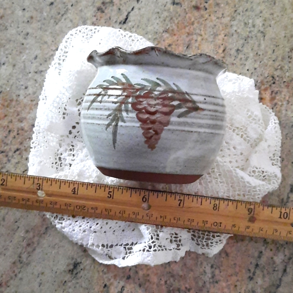 Owens Pottery candle / trinket holder